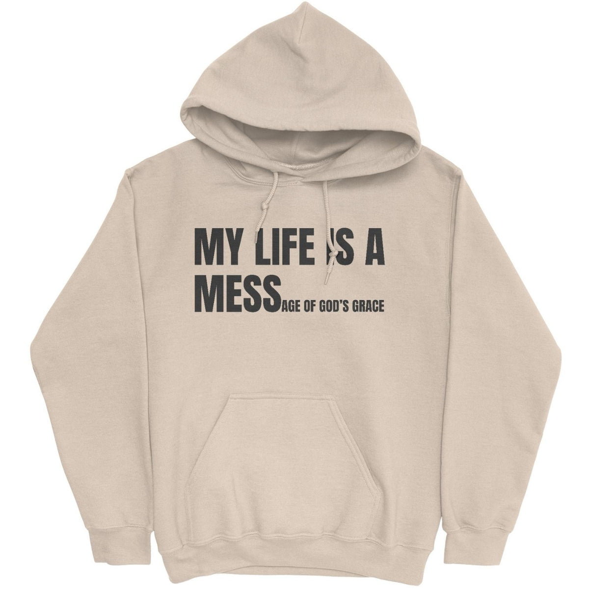 A Message of Grace Christian Hoodie – Faith Based Apparel – By Design Threads