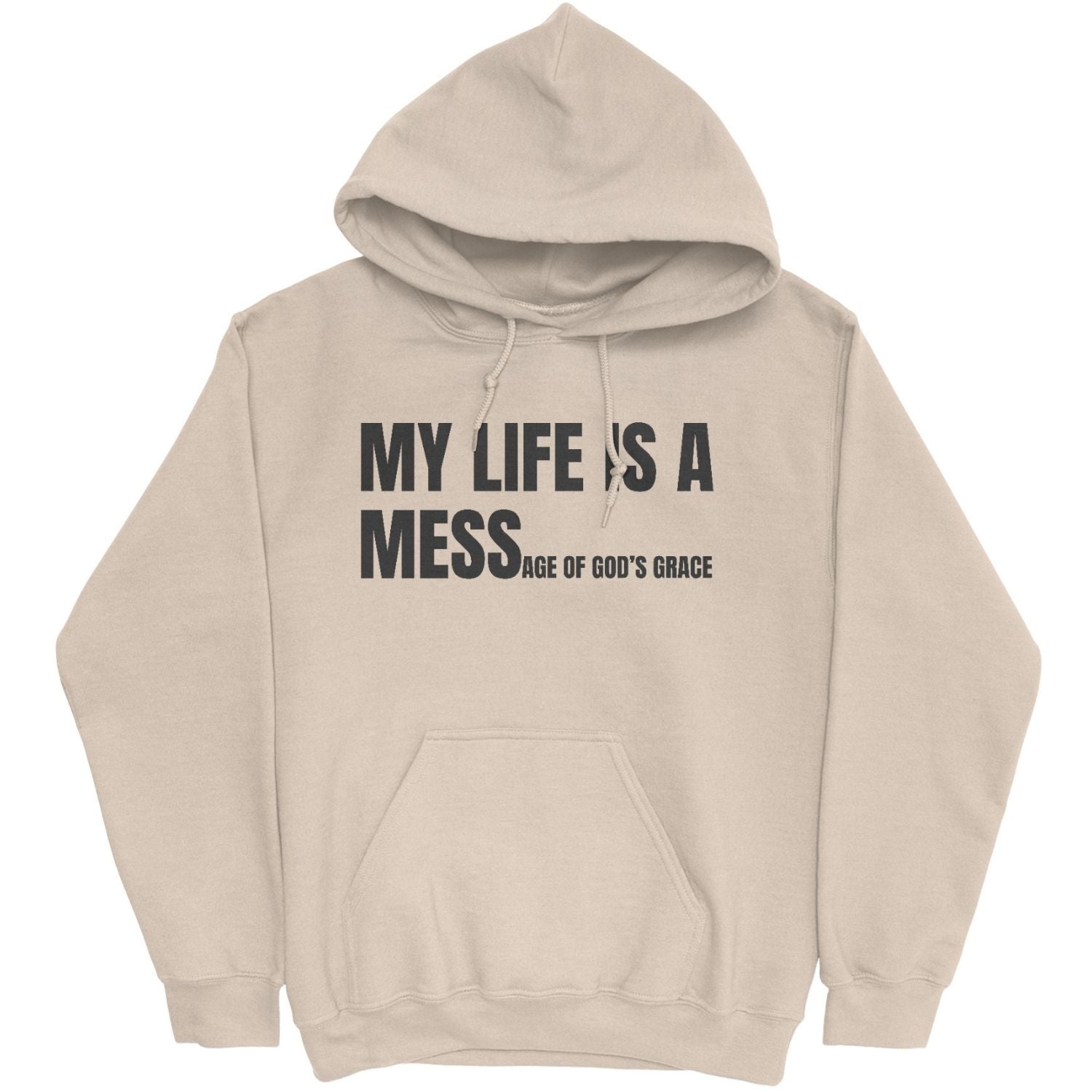 A Message of Grace Christian Hoodie – Faith Based Apparel – By Design Threads