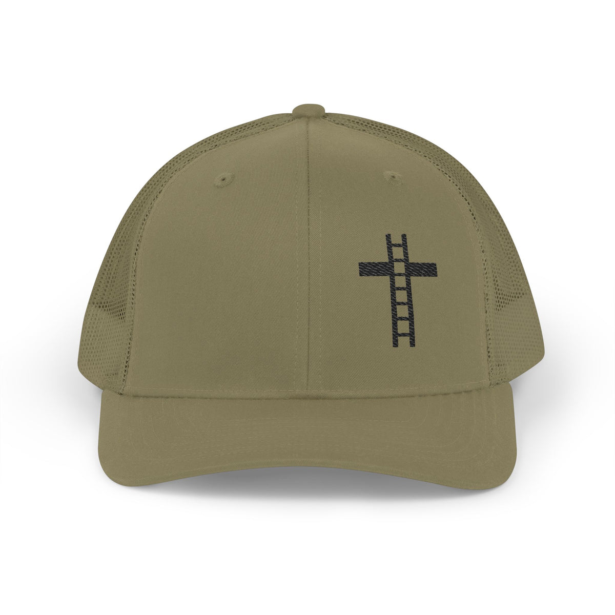 Builders Mark Christian Hat Front View – Faith Based Accessories – By Design Threads