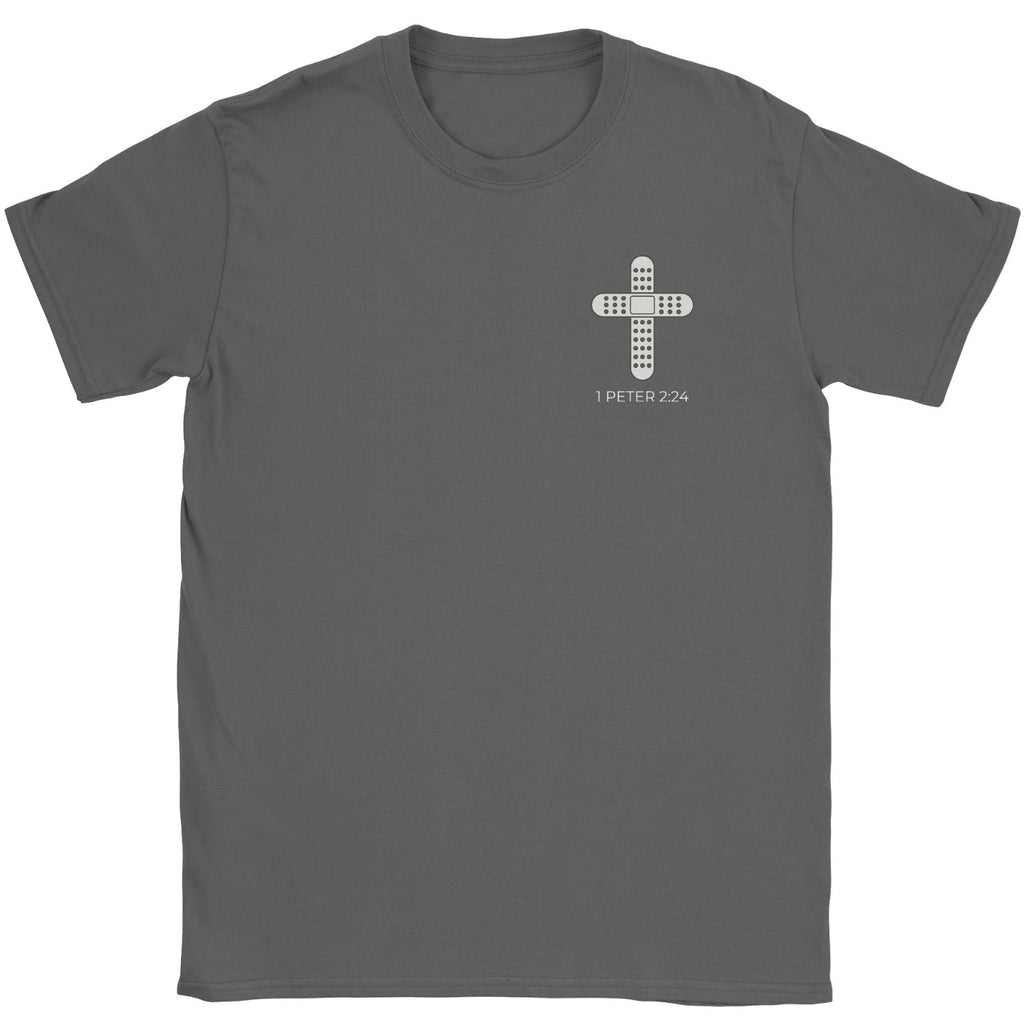Healers Mark 1 Peter 2:24 Faith Graphic Tee – Christian Streetwear – By Design Threads