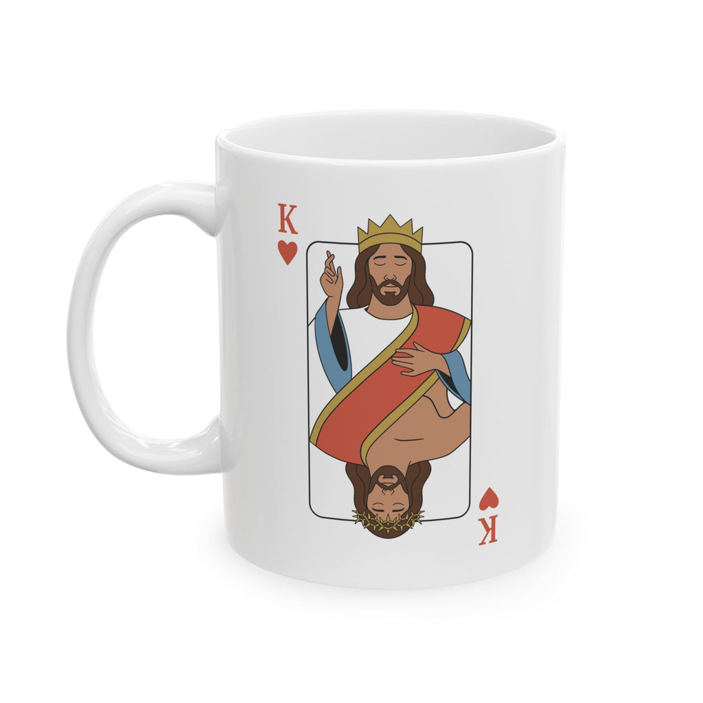 King of Hearts 11oz Mug – Faith Based Gifts – By Design Threads