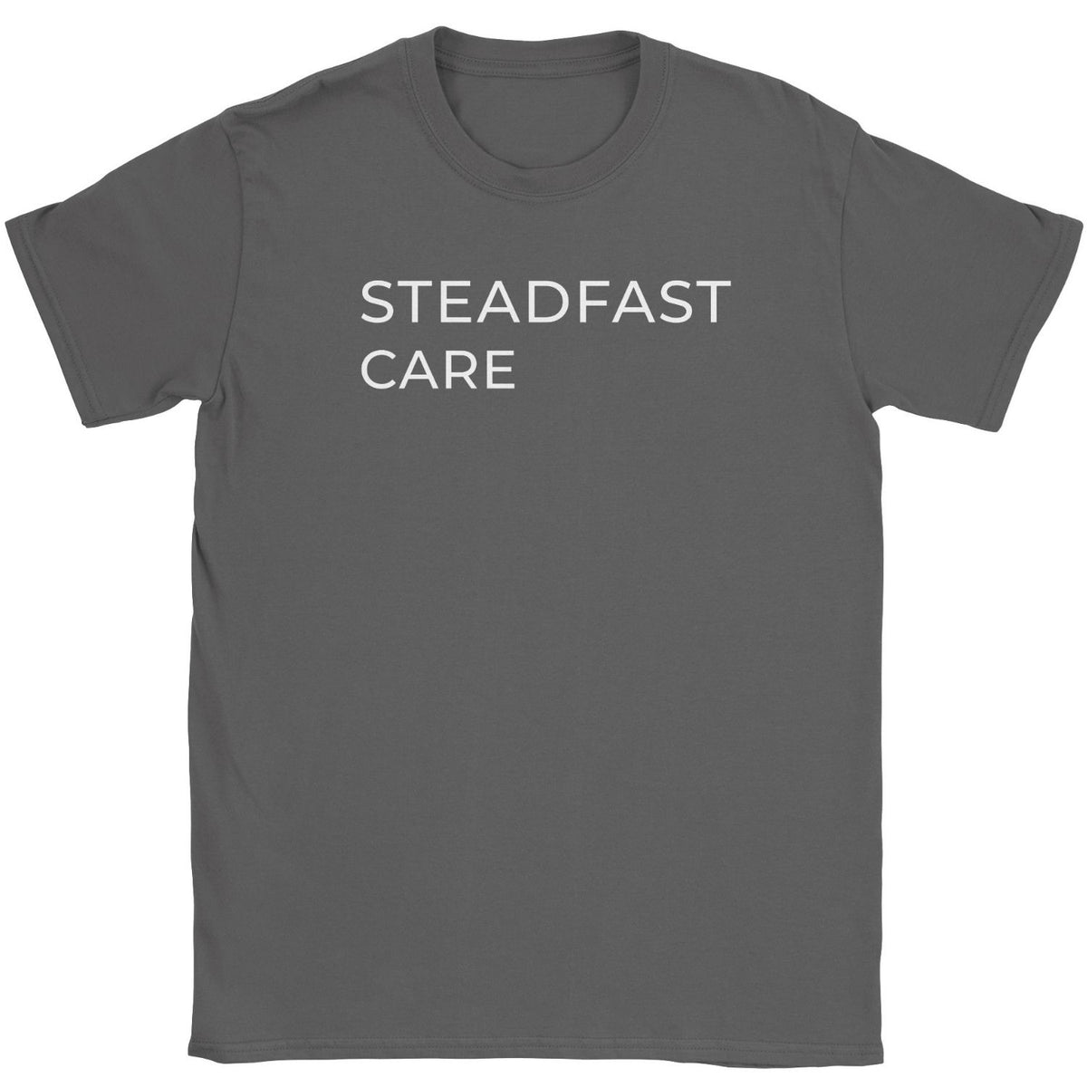 Steadfast Care Christian Graphic Tee – Faith Apparel – By Design Threads