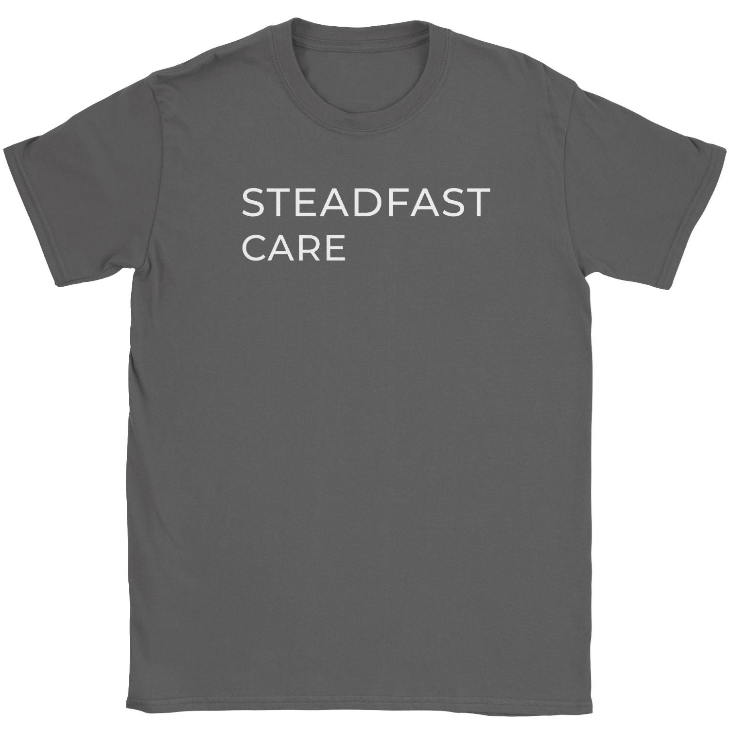 Steadfast Care Christian Graphic Tee – Faith Apparel – By Design Threads